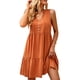 thumbnail image 2 of Vestido con cuello anudado, vestido con cuello anudado para mujer, vestido con capas en forma de A, vestido con capas, integración sin costuras, 2 of 6