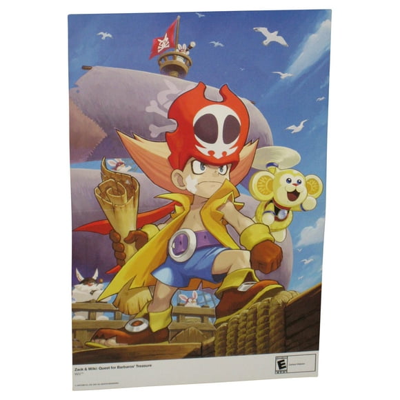 Nintendo Power Final Fantasy IV & Zack & Wiki Quest For Barbaros Treasure Double Sided Poster