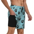 thumbnail image 3 of Fotbe Cute Dog Footprints Men’s Swim Trunks Quick Dry Swim Shorts Board Shorts with Mesh Lining-3X-Large, 3 of 9