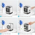 thumbnail image 4 of Mini Air Conditioner Fan, Portable Air Cooler Humidifier Desktop Spray Cooling Fan Personal Evaporative Air Cooler with 480ml Water Tank | 3 Wind Speed | 7 Colors LED Light , for Home Room Office, 4 of 6