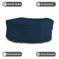 thumbnail image 3 of COVERS&ALL Round Dining Table Set Cover, 12 Oz Waterproof UV & Weather Resistant Patio Indoor Outdoor Bistro Garden Lawn Furniture Cover with Air Vents & Drawstrings (60"Diameter x23"H Blue), 3 of 6