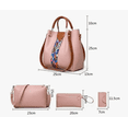 thumbnail image 2 of Set Xtellar 4 Bolsas Mujer Moda Dama Cosmetiquera Correa Color Negro, 2 of 2