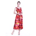 thumbnail image 3 of Women's Hawaiian Maxi Tank Elastic Luau Dress in Sunset Patterns, 3 of 4
