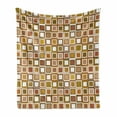 thumbnail image 1 of Geometric Soft Flannel Fleece Blanket, Square Pattern with Many Earthy Tones Geometric Illustration Mosaic Style Design, Cozy Plush for Indoor and Outdoor Use, 50" x 60", Multicolor, by Ambesonne, 1 of 6