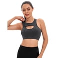 thumbnail image 2 of DODOING Sports Bra for Women Racerback Padded Full Coverage Workout Wirefree Bra Workout Tops for Women, 2 of 8