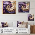 thumbnail image 5 of Designart "Tranquil Purple Pottery Spirals" Abstract Spirals Picture Framed Wall Art Living Room, 5 of 5