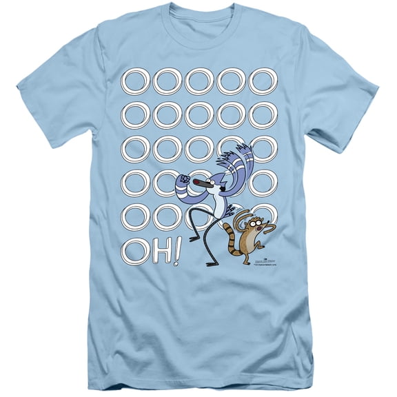 The Regular Show Oooooh S/S Adult 30/1 T-Shirt Light Blue