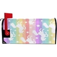 thumbnail image 5 of Coolnut Mailbox Cover Rainbow Unicorn Post Mail Box Cover Magnetic Mail Wraps Cover Standard Size 20.7" L x 18" W, 5 of 5