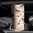 thumbnail image 3 of 20oz Pugs and Pioneer Flower Skinny Tumblers Stainless Steel Tumbler with Lid and Straw,Vacuum Insulated Double Wall Travel Tumbler Cups with Cleaning Brush for Coffee,Tea, 3 of 6