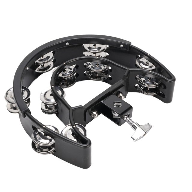 Small Handheld Tambourine, Finger Grip Rugged Ergonomic Design Musical Tambourine for Gatherings