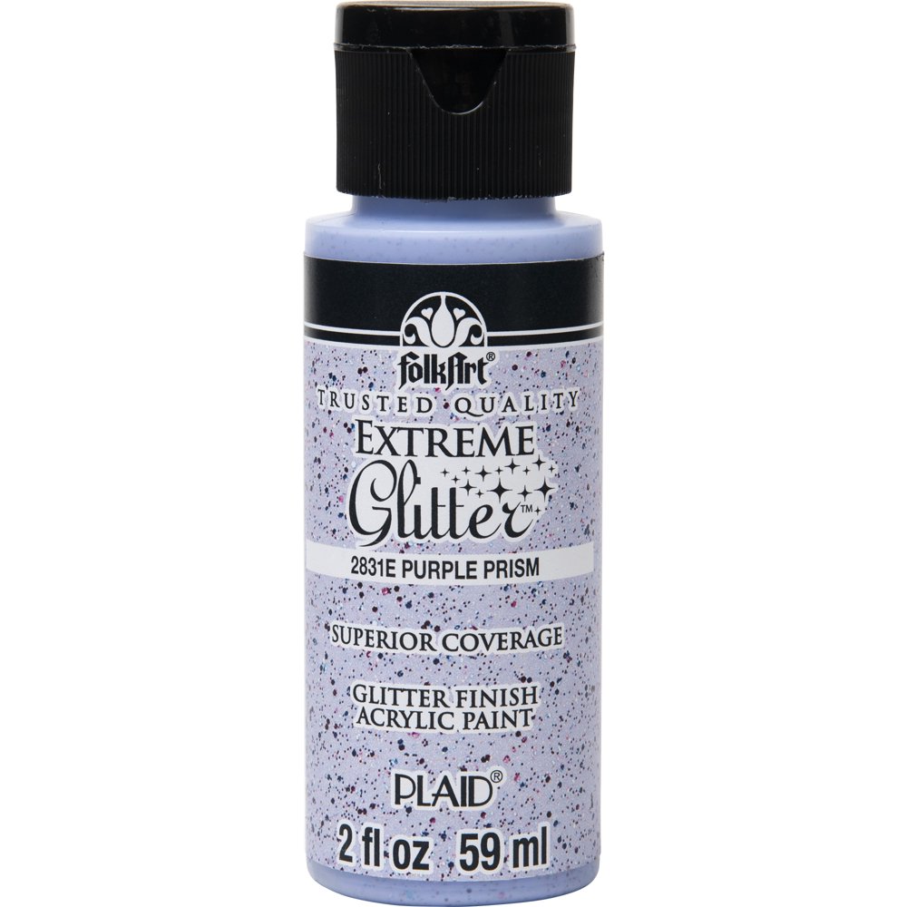 FolkArt 2831E Extreme Glitter Acrylic Craft Paint, Purple Prism, 2 fl