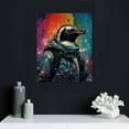thumbnail image 4 of Nawypu Graffiti Wall Art Funny Animal Canvas Pictures for Bedroom Living Room Decor Colorful Bear Monkey Penguin Panda with Headphone Paintings Cartoon Print Nursery Kids Bathrooom Home Decoration, 4 of 4