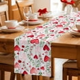 thumbnail image 5 of Valentine's Day Table Runner - 90 Inch Long Pink Red Love Heart Green Botanicalvintage Cotton and Linen Blended Dress Scarves Farmhouse Table Runner for Kitchen Dining, Coffee Table, 13" x 90", 5 of 8