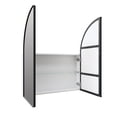 thumbnail image 3 of Glass Warehouse Stainless Steel Arch Medicine Cabinet Matte Black, 3 of 5