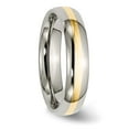 thumbnail image 4 of Chisel Titanium Polished with 14k Gold Inlay 5mm Band, 4 of 7