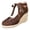 Brown, variant on Women's Platform Espadrilles Wedge Sandals Open Toe 2026 Platform Backless Bow Knot Bohemian Braided Summer Shoes Breathable Heels Orange Size 9