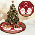 thumbnail image 3 of C Holiday Tree Skirt With Snowflake Reindeer Design Red And White Color Scheme For Christmas Decoration And Home Festive Setting, 3 of 7