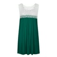 thumbnail image 5 of IROINNID Shift Dress For Women Regular Sleeveless Casual Loose Lace Panel Dress Round Neckline Solid Color Dress, 5 of 5