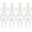 White, variant on Sungmor Cast Iron Garden Edging Border, Flower Bed Landscape Picket Fence Panels, 28" x 7.6", 4 Count Brown