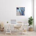 thumbnail image 2 of Stupell Industries Coastal Stream Abstraction Geometric Shape Arrangement Blue Grey Abstract Painting Gray Framed Art Print Wall Art, 24 x 24, 2 of 7