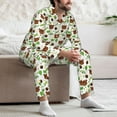 thumbnail image 7 of Naloa Cute Bear Men’s Pajamas Set - Long Sleeve Button Down Sleep Shirt and Pajama Bottoms Sleepwear Set-X-Large, 7 of 7