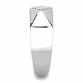 thumbnail image 5 of Anillo Color Plata Para Hombres de Acero Inoxidable Diamante Moderno, 5 of 5