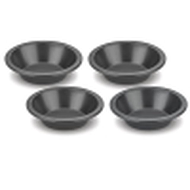Juego de utensilios para hornear Cuisinart, miniplato redondo, 4 piezas, gris acero