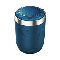 IMossad Stainless Steel Portable Car and Home Ashtray with Detachable Lid and LED Light