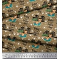 thumbnail image 2 of Soimoi polyester Crepe Fabric Swimming Pool,Cartoon & Buildings Architectural Fabric Prints By Yard 42 Inch Wide, 2 of 3