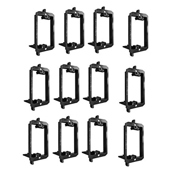 Soportes BestMounts - 1 gang, paquete de 12, soporte de baja tensión para cables telefónicos, cables de red, HDMI, coaxiales, cables de altavoz