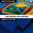 thumbnail image 5 of G128 Combo Pack: 6 Ft Tangle Free Aluminum Spinning Flagpole (White) & New York NY State Flag 3x5 Ft, LiteWeave Pro Series Printed 300D Polyester | Pole with Flag Included, 5 of 9