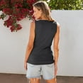 thumbnail image 3 of SUNBS 3 Packs Tank Tops for Women Summer Casual Camisole Tops Ribbed Sleeveless Henley Shirts Basic Clothing, 3 of 8
