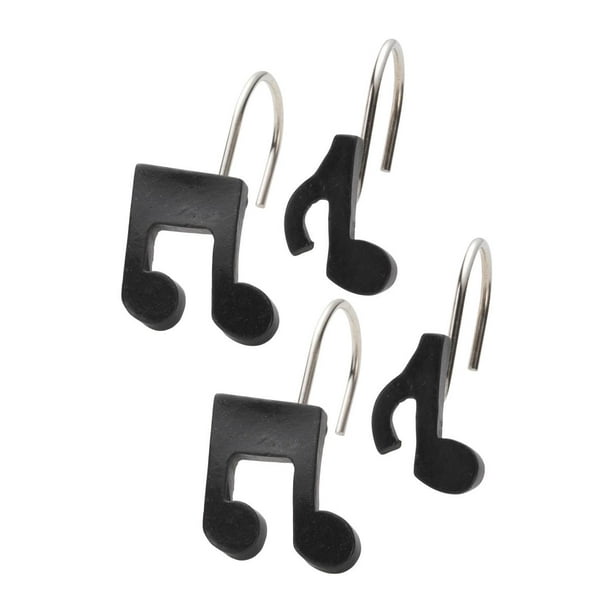 Splash Collection by Ben&Jonah Black "Music Note" Resin Shower Curtain