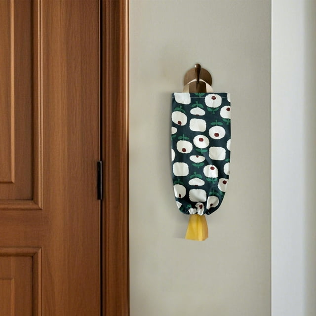 WIFKLSIIPG Wall Mounted Kitchen Bag Holder Fabric Storage Organizer for Bags