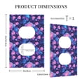 thumbnail image 3 of KLL Blue Skull Rose Pattern Electrical Outlet Covers, 3" x 5" 1 Pack Electric Receptacle Plug Covers for Decorator Receptacle Outlet & Switch-Style S, 3 of 6