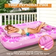 thumbnail image 3 of Tumbona inflable para broncearse para piscina, tipo flotador, en forma de L, rosa intenso, 70 x 46 cm, 3 of 7