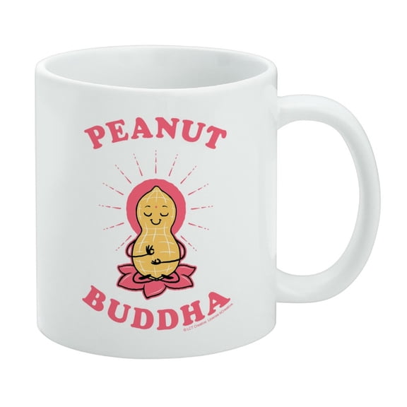 Peanut Buddha Butter Funny Humor White Mug