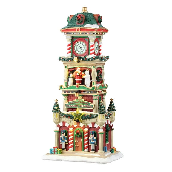 LEMAX The Village Square Clock Tower, Battery-Operated(4.5V) #55320