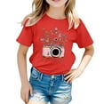 thumbnail image 3 of Hiijoy Big Girls Graphic T-Shirt Short Sleeve Crewneck T Shirt, Sizes 1-14, 3 of 3