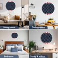 thumbnail image 2 of Wall Clock 10 Inch Blue Vintage Star Patriotic Round Silent Decorative Wall Clocks Battery Operated for Living Room Bedroom Kitchen Classroom Decor, Red White Striped,Small, 2 of 7