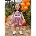 thumbnail image 3 of RUINIXCW Newborn Baby Girl Halloween Outfit Smocked Romper Dress Infant Baby Girls Summer Fall Clothes Pumpkin Spider Embroidery Sleeveless Dress Playsuit, 3 of 8