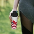 thumbnail image 6 of Haiem USA Canada Flag Printed Sports Insulated Kettle 18oz stainless steel kettle Leak-proof Water Bottle,Double-wall Insulated Bottle for Travel,Sports,Fitness, 6 of 7
