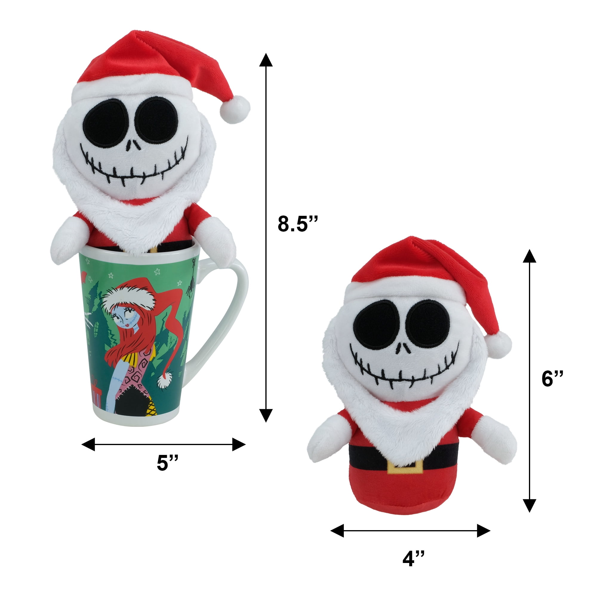 Jack Skellington Santa Plush in Holiday Latte Mug – Giftable Set