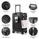 thumbnail image 2 of Equipaje MYER Hard Shell Carry On de aluminio clásico negro de 20 pulgadas, 2 of 8
