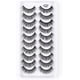 thumbnail image 1 of Kit de 10 pares de pestañas postizas, pestañas postizas 3D, pestañas largas naturales y esponjosas, pestañas postizas de banda suave reutilizables, extensión de pestañas de maquillaje negro de lujo, 1 of 5