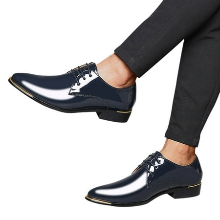 Oyedens Leather Oxfords Dress Shoes for Men Classic Business Office Formal Men s Tuxedo Oxford Shoes