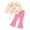 Pink, variant on Happy Town Infant Baby Girl Long Sleeve Sweatshirt Flare Pants 2-Piece Set Fall Winter Toddler Girl Outfits