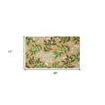 thumbnail image 3 of HomeRoots 555249 17 x 29 in. Natural & Green Coir Botanical Leaves Outdoor Door Mat, 3 of 3