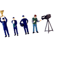 thumbnail image 3 of Figuras de personas a escala 1/64, figuras en miniatura, diseño de mesa de arena, decoración de resina, accesorios de película, decoración de paisaje, Azul oscuro, 3 of 8