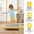 thumbnail image 2 of Yedigre Mini Trampoline for Kids, Indoor Bouncing Board with Non-Slip Base, Sensory Balance Jumping Toy Gift for 3-12 Boys Girls, Max Load 200 lbs, 2 of 9